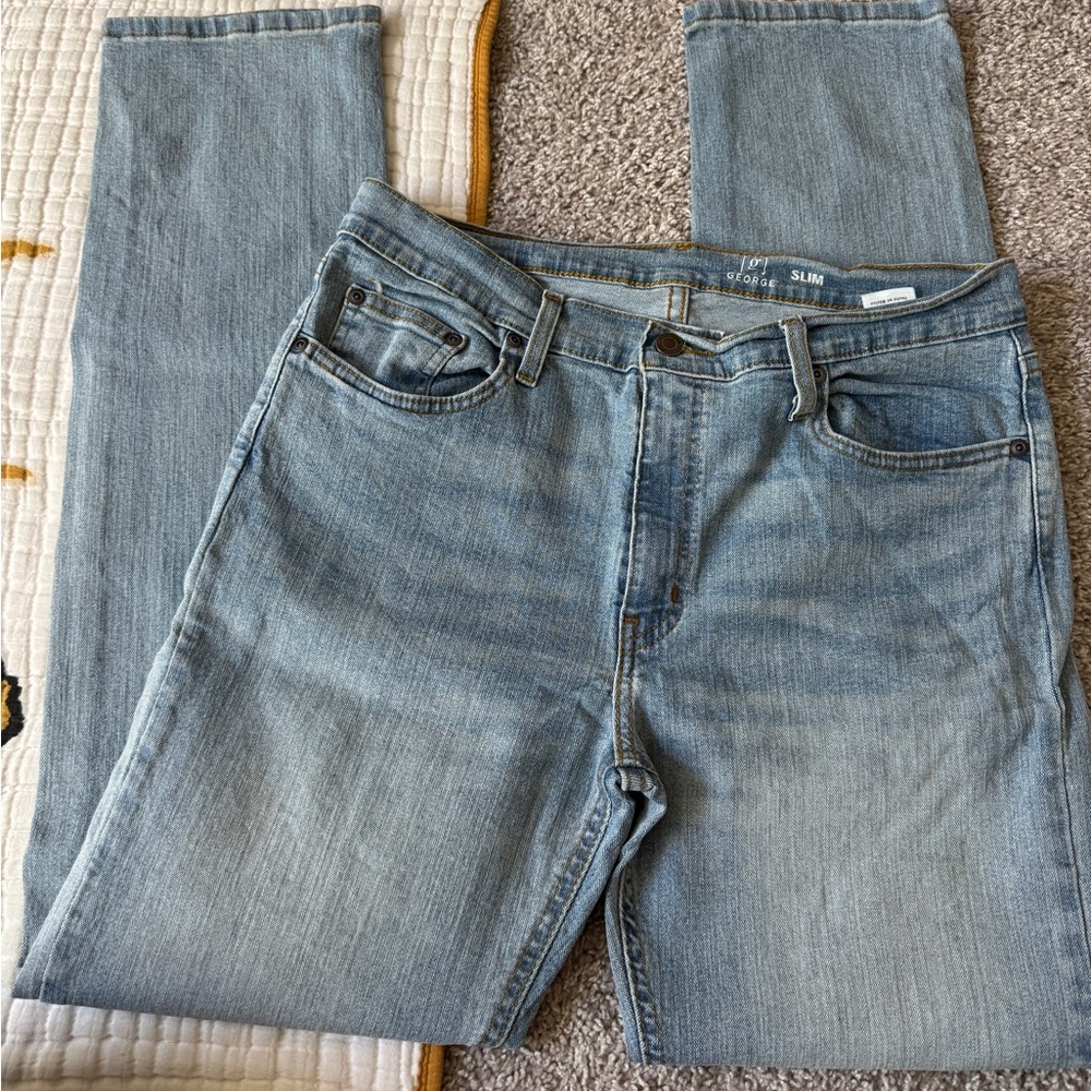 Men’s stretch lightwash denim slim, 32x32